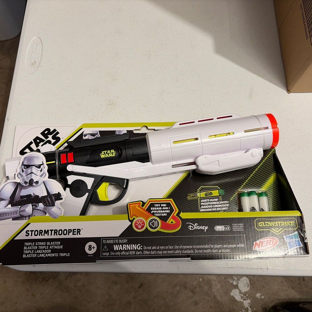 NERF Star Wars Stormtrooper Glowstrike Triple Strike Blaster Toy